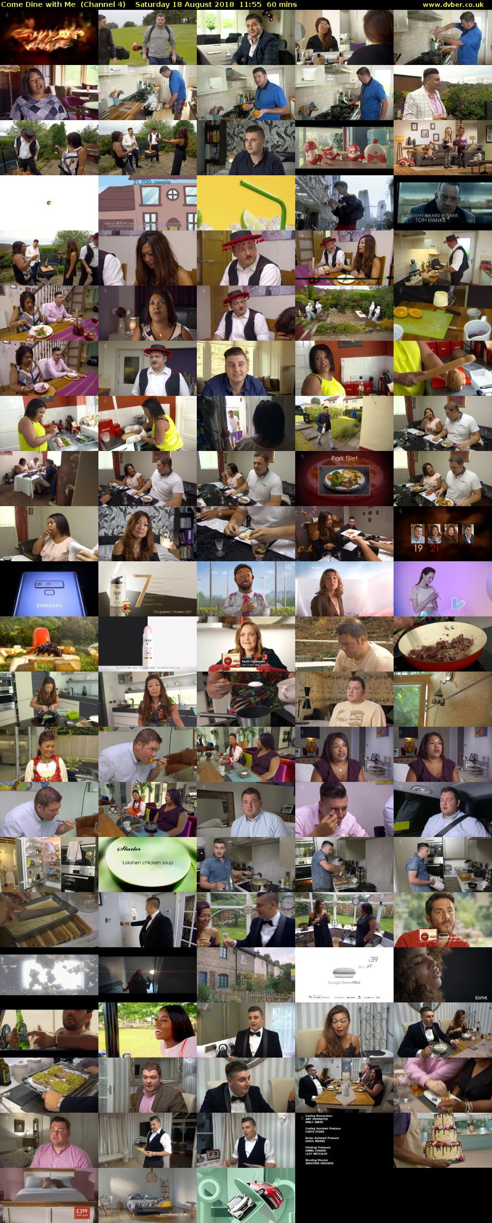 Come Dine with Me  (Channel 4) Saturday 18 August 2018 11:55 - 12:55