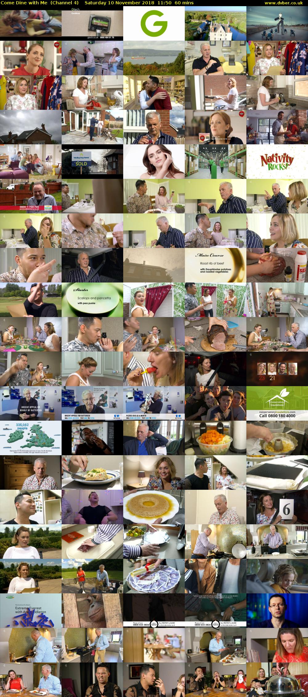 Come Dine with Me  (Channel 4) Saturday 10 November 2018 11:50 - 12:50