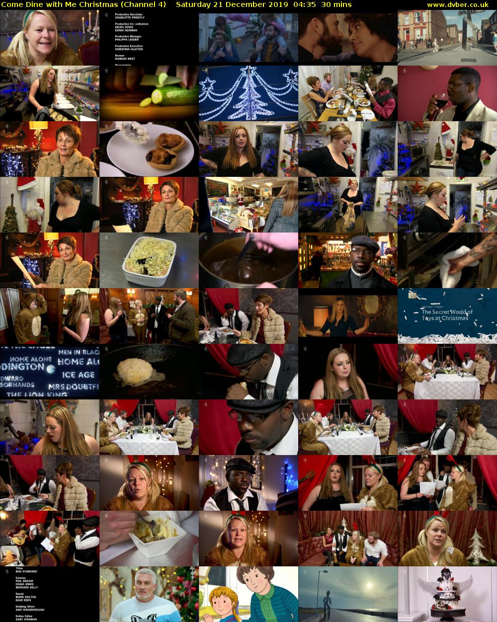 Come Dine with Me Christmas (Channel 4) Saturday 21 December 2019 04:35 - 05:05