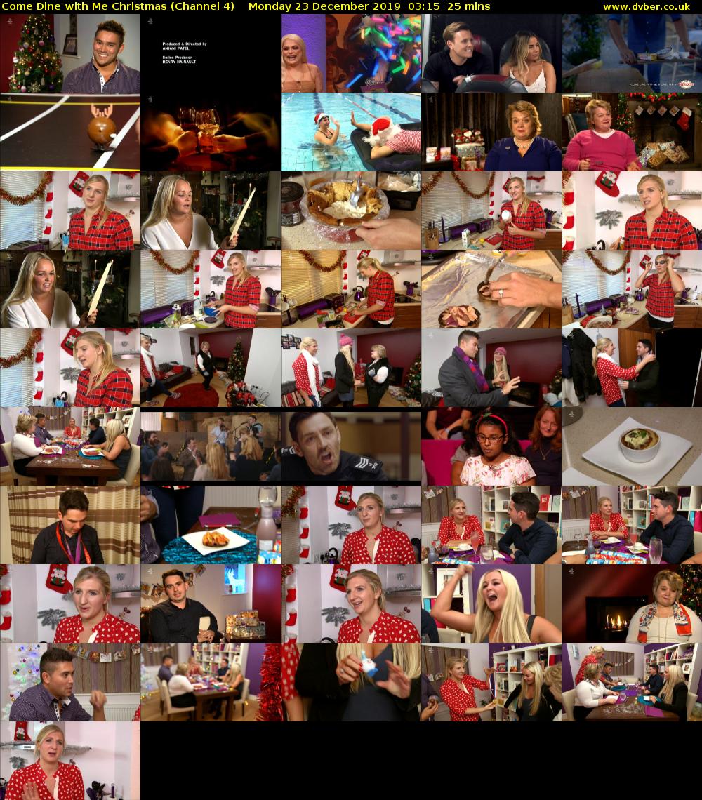 Come Dine with Me Christmas (Channel 4) Monday 23 December 2019 03:15 - 03:40