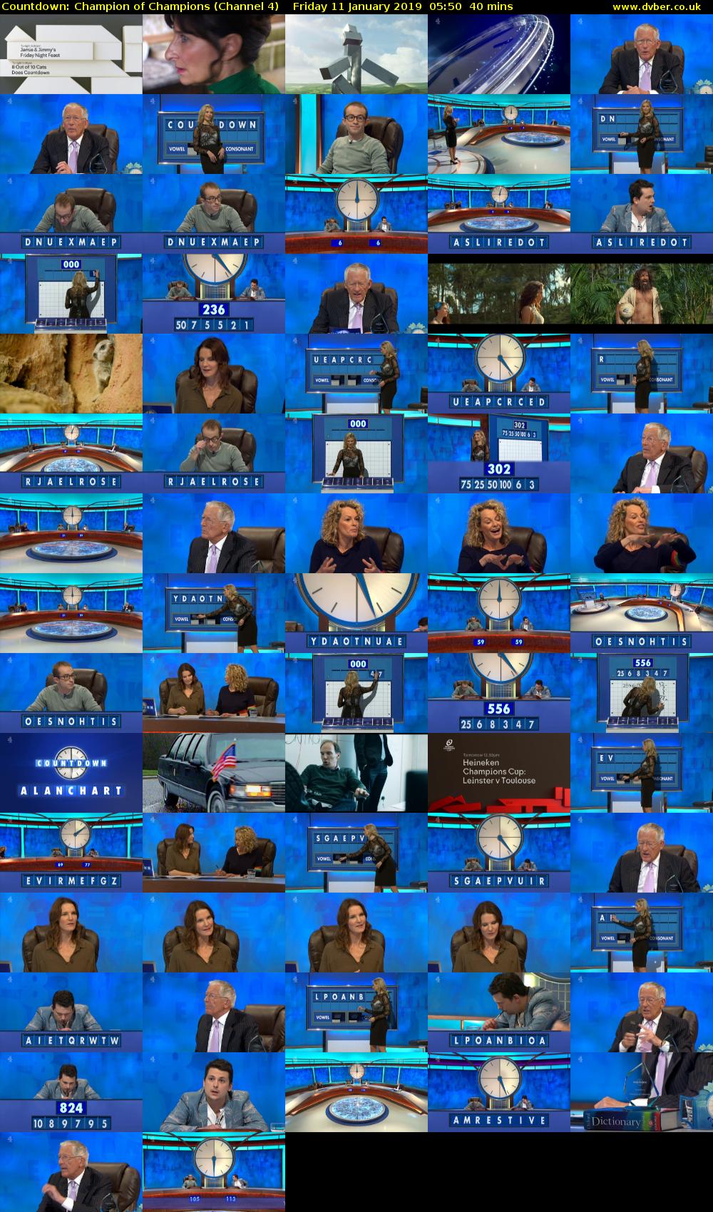 Countdown: Champion of Champions (Channel 4) Friday 11 January 2019 05:50 - 06:30