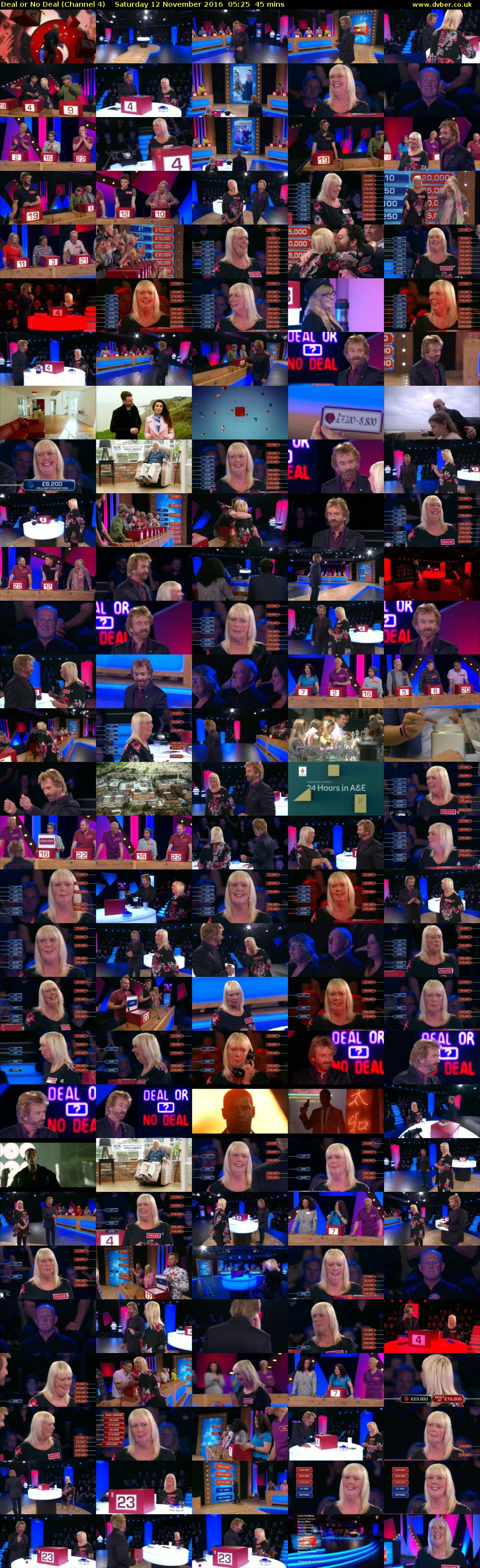 Deal or No Deal (Channel 4) Saturday 12 November 2016 05:25 - 06:10