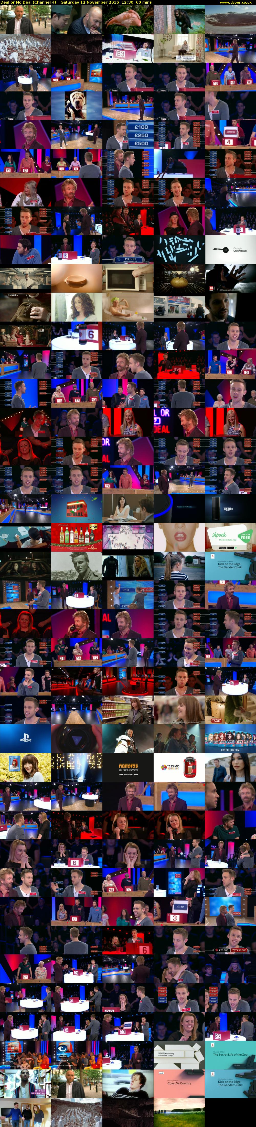 Deal or No Deal (Channel 4) Saturday 12 November 2016 12:30 - 13:30