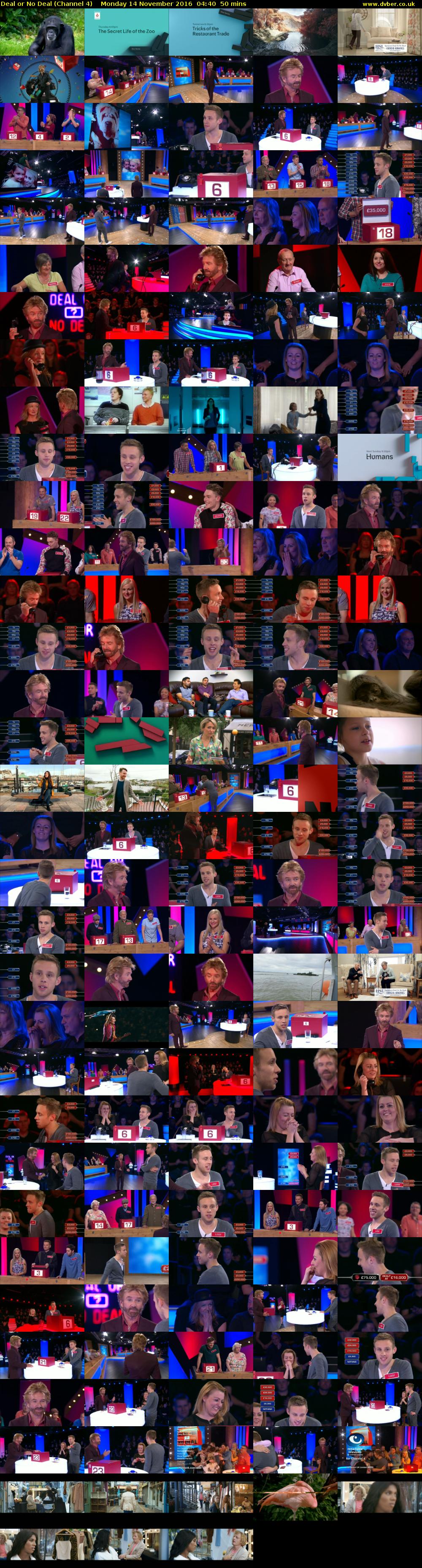 Deal or No Deal (Channel 4) Monday 14 November 2016 04:40 - 05:30