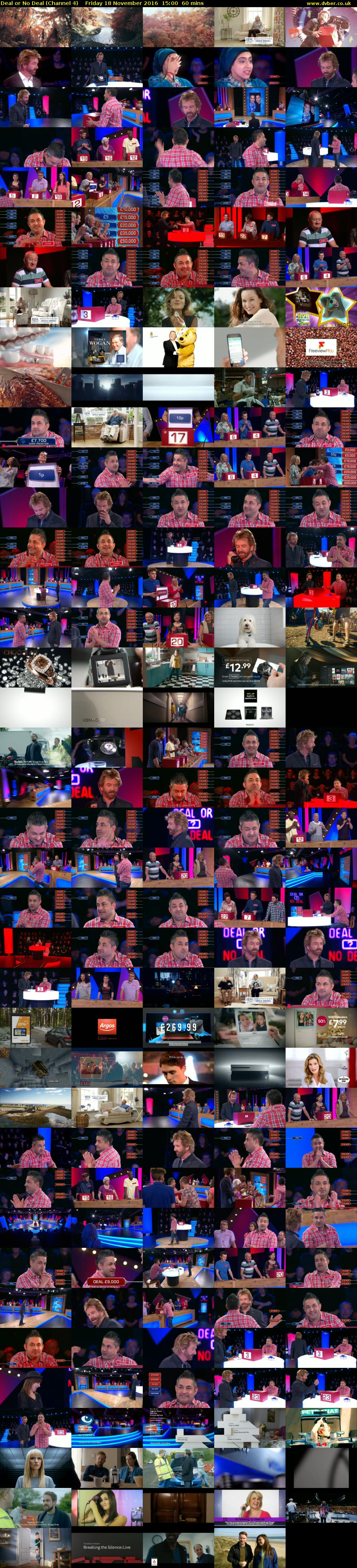 Deal or No Deal (Channel 4) Friday 18 November 2016 15:00 - 16:00