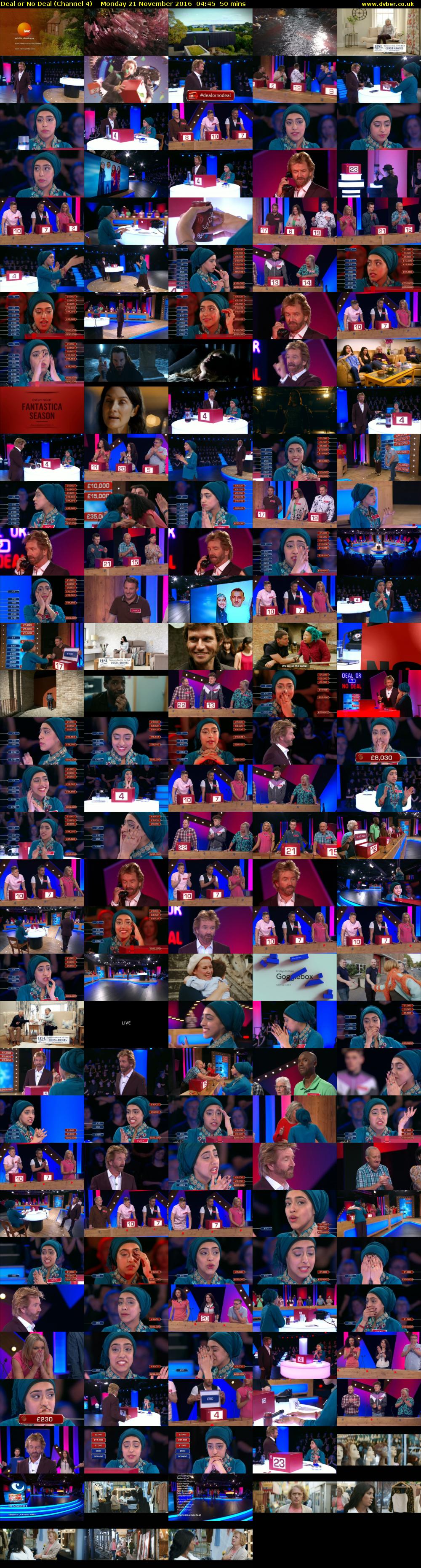 Deal or No Deal (Channel 4) Monday 21 November 2016 04:45 - 05:35