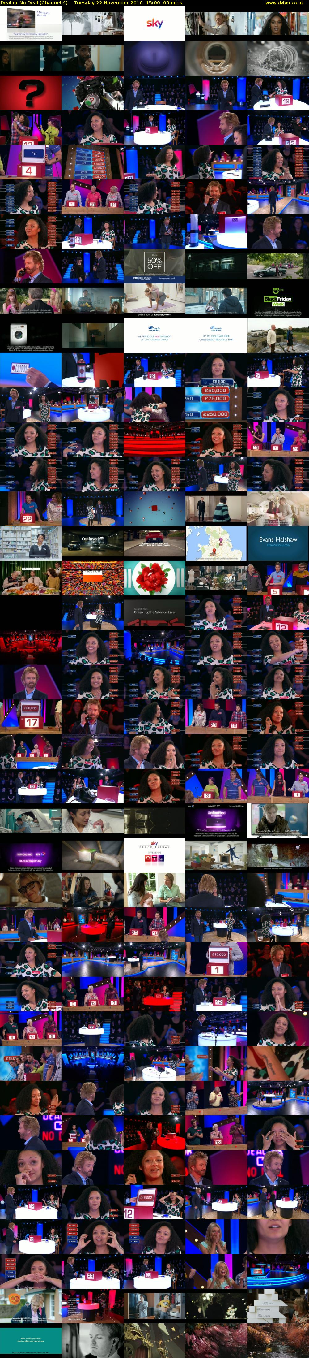 Deal or No Deal (Channel 4) Tuesday 22 November 2016 15:00 - 16:00