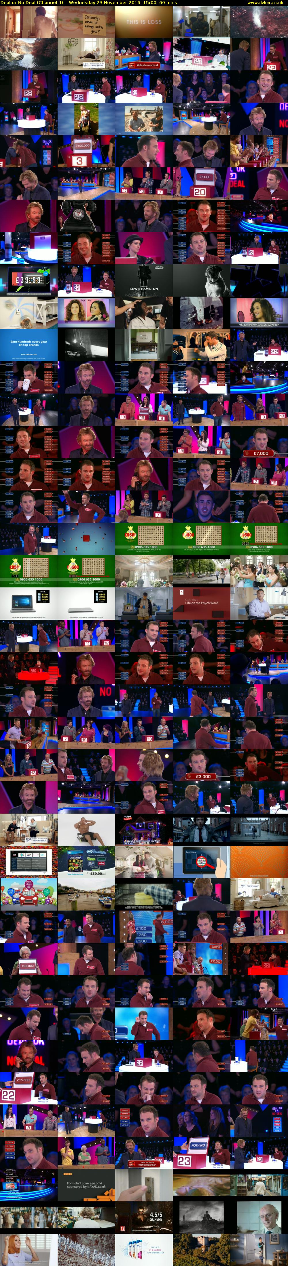 Deal or No Deal (Channel 4) Wednesday 23 November 2016 15:00 - 16:00