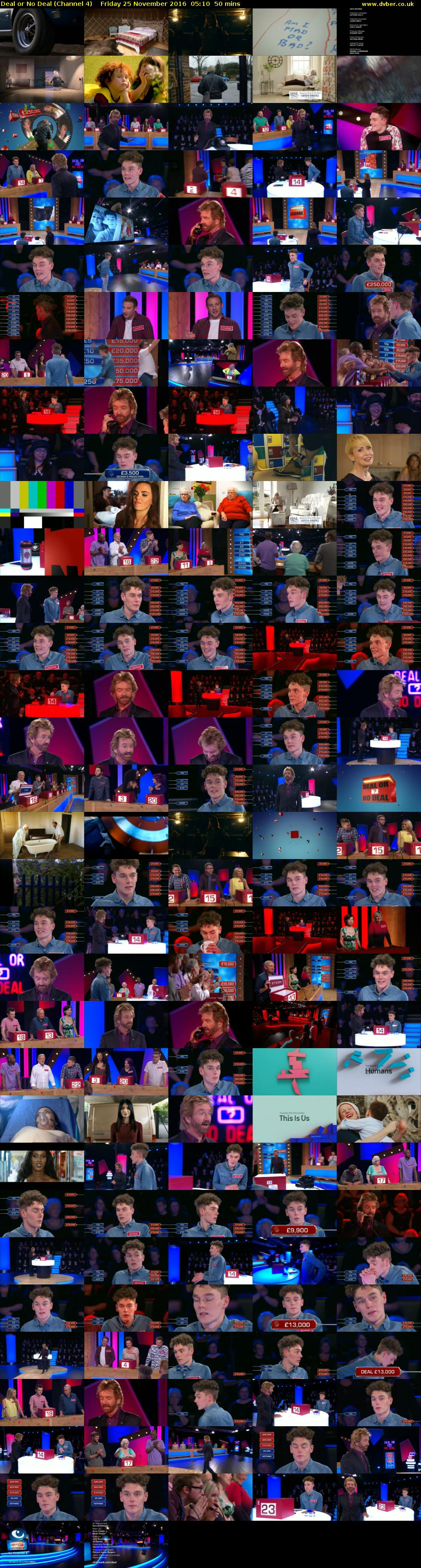 Deal or No Deal (Channel 4) Friday 25 November 2016 05:10 - 06:00