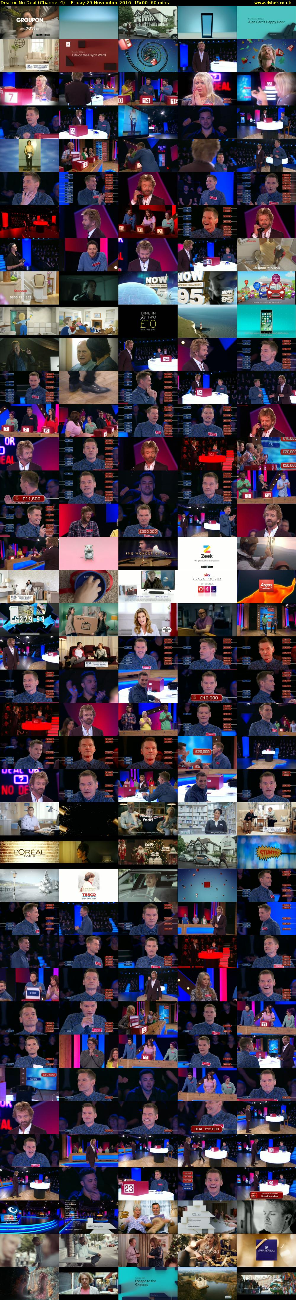 Deal or No Deal (Channel 4) Friday 25 November 2016 15:00 - 16:00