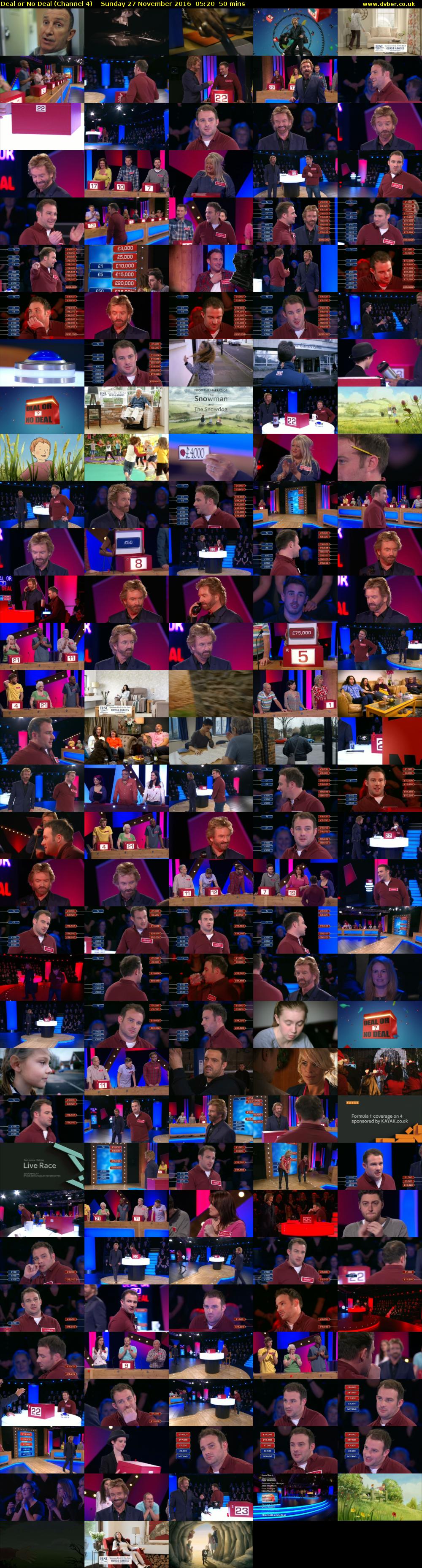 Deal or No Deal (Channel 4) Sunday 27 November 2016 05:20 - 06:10