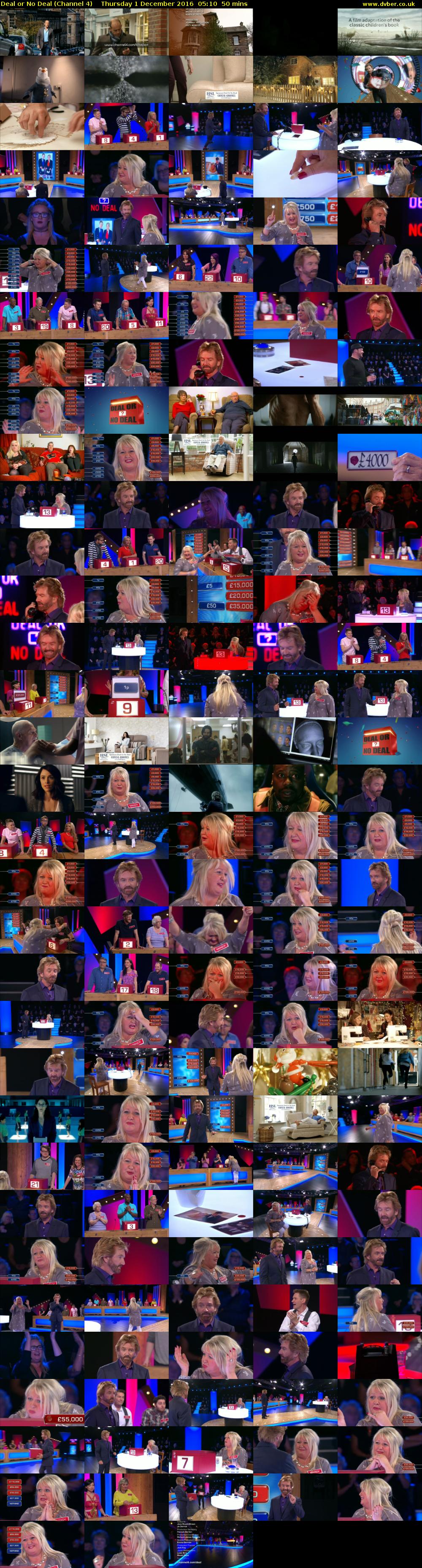 Deal or No Deal (Channel 4) Thursday 1 December 2016 05:10 - 06:00