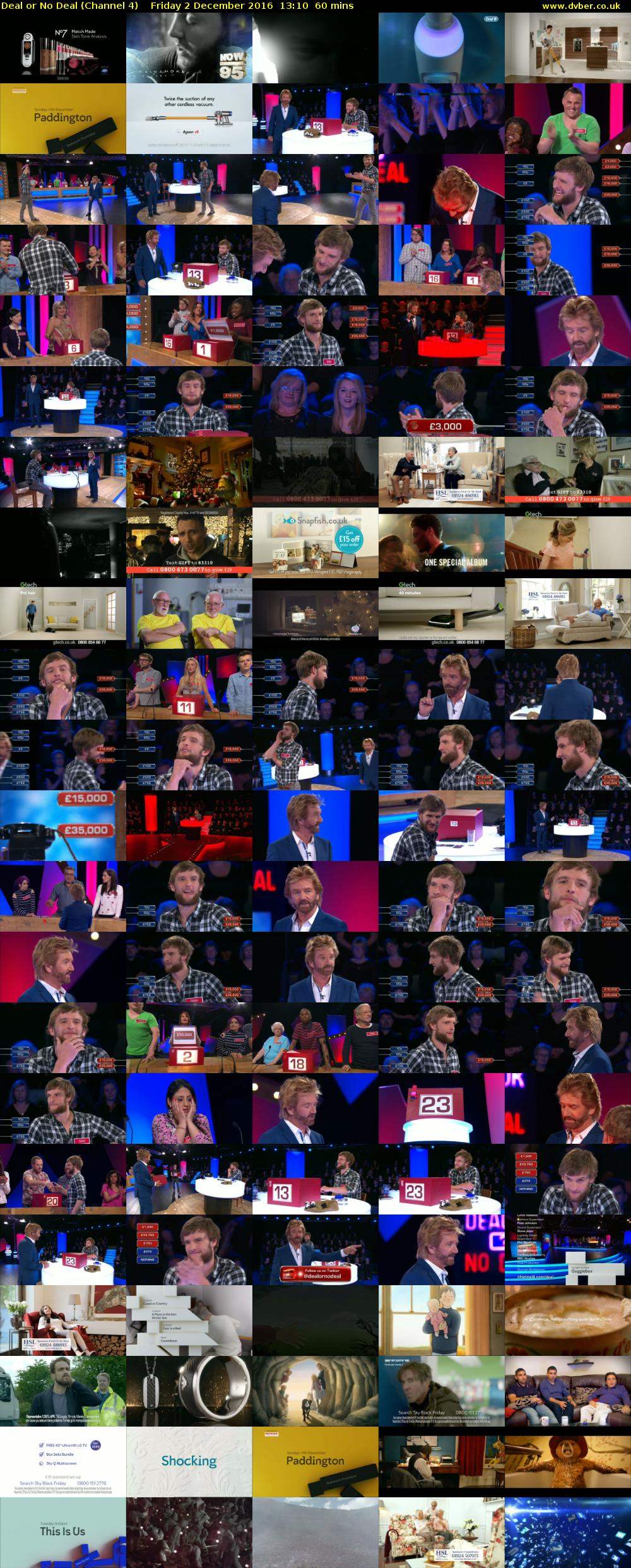 Deal or No Deal (Channel 4) Friday 2 December 2016 13:10 - 14:10