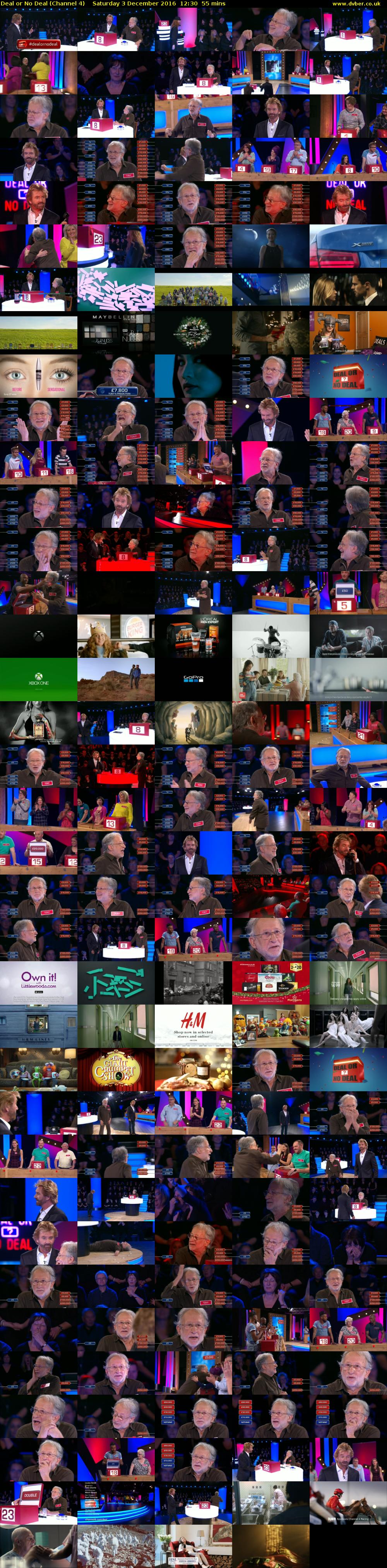 Deal or No Deal (Channel 4) Saturday 3 December 2016 12:30 - 13:25