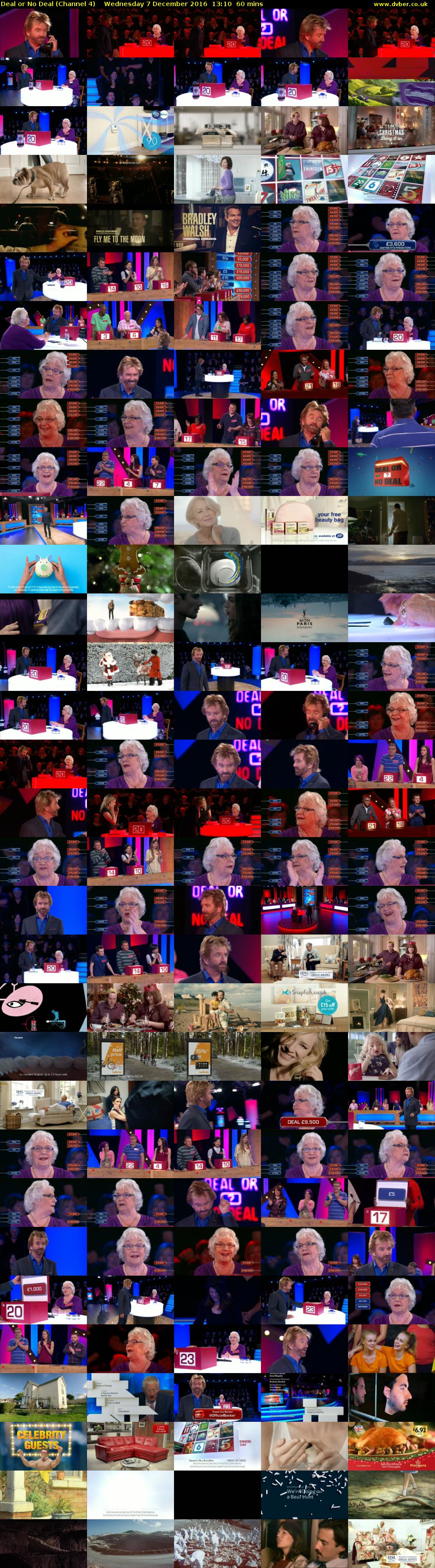 Deal or No Deal (Channel 4) Wednesday 7 December 2016 13:10 - 14:10