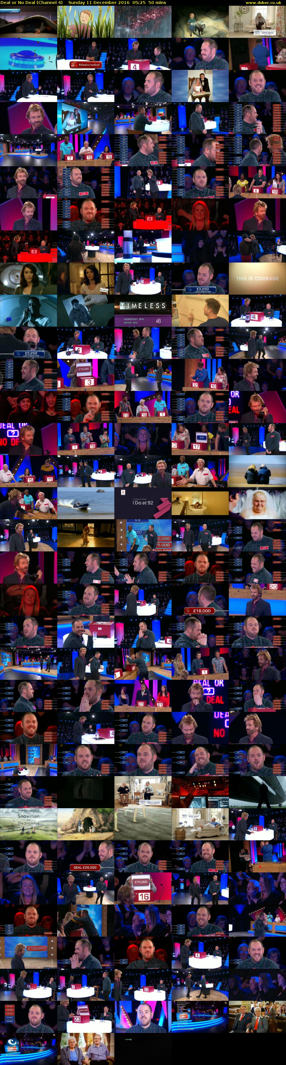 Deal or No Deal (Channel 4) Sunday 11 December 2016 05:25 - 06:15