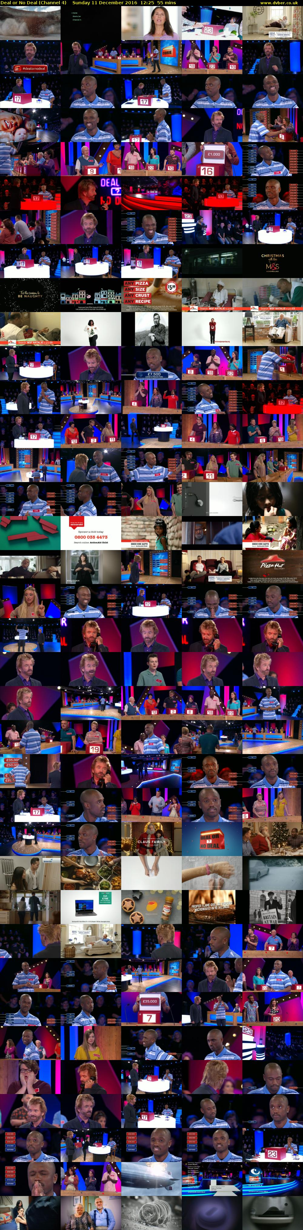Deal or No Deal (Channel 4) Sunday 11 December 2016 12:25 - 13:20