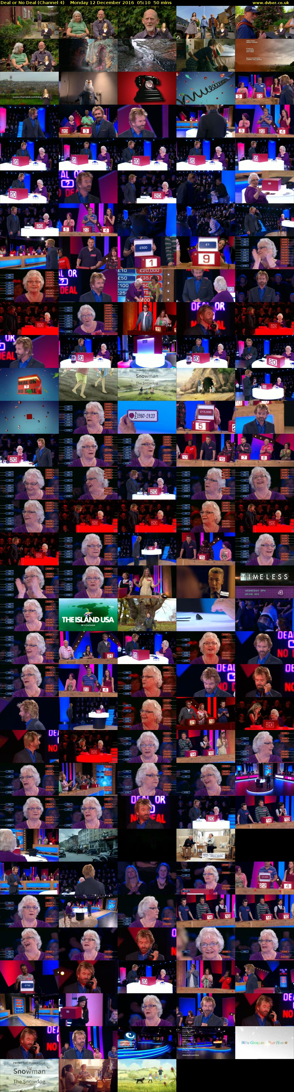 Deal or No Deal (Channel 4) Monday 12 December 2016 05:10 - 06:00