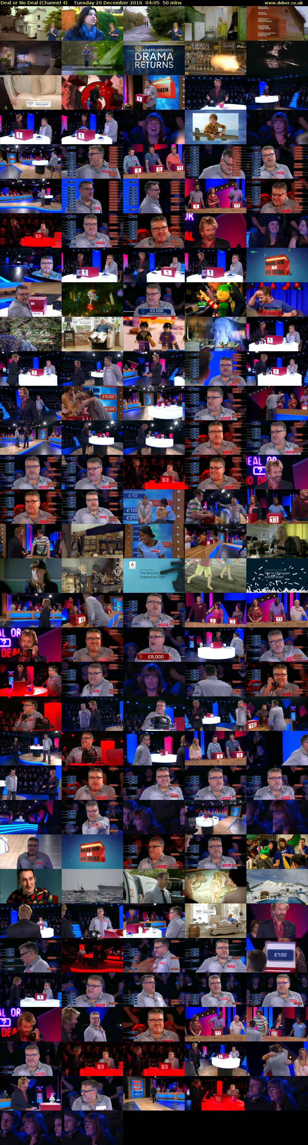 Deal or No Deal (Channel 4) Tuesday 20 December 2016 04:05 - 04:55