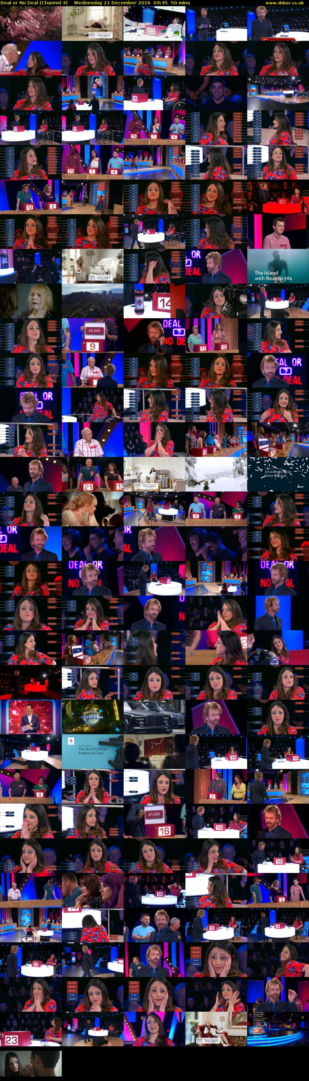 Deal or No Deal (Channel 4) Wednesday 21 December 2016 04:45 - 05:35
