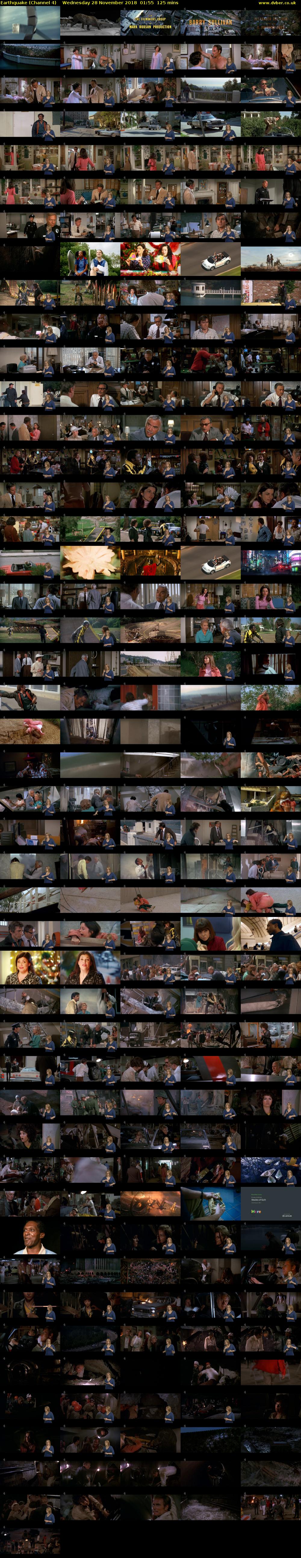 Earthquake (Channel 4) Wednesday 28 November 2018 01:55 - 04:00