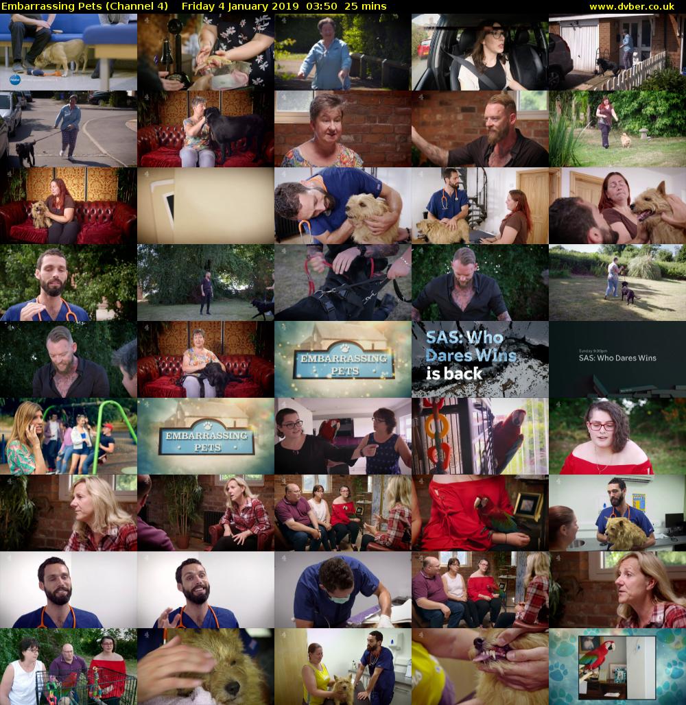 Embarrassing Pets (Channel 4) Friday 4 January 2019 03:50 - 04:15