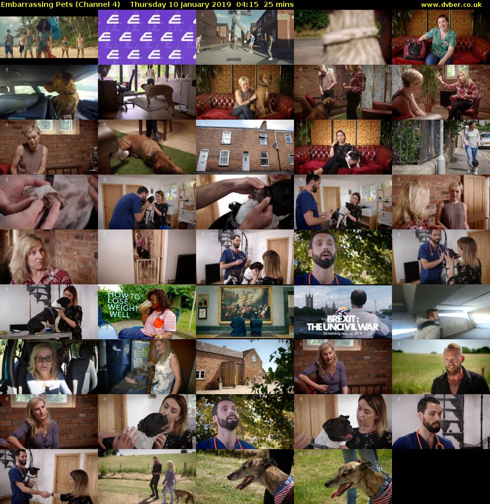 Embarrassing Pets (Channel 4) Thursday 10 January 2019 04:15 - 04:40