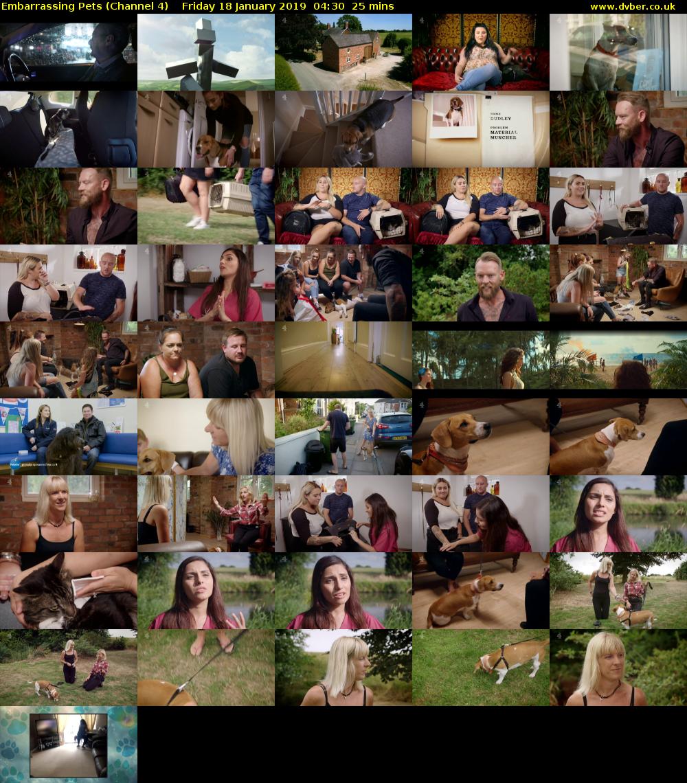 Embarrassing Pets (Channel 4) Friday 18 January 2019 04:30 - 04:55