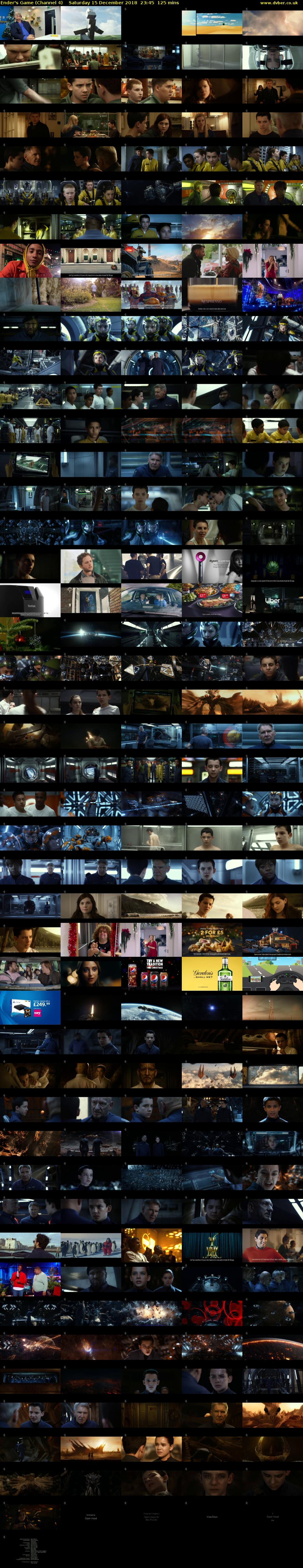 Ender's Game (Channel 4) Saturday 15 December 2018 23:45 - 01:50