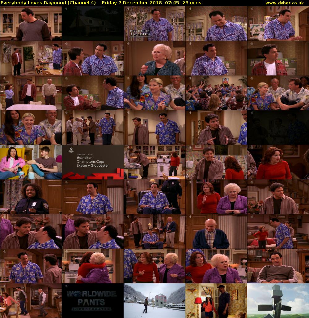 Everybody Loves Raymond (Channel 4) Friday 7 December 2018 07:45 - 08:10