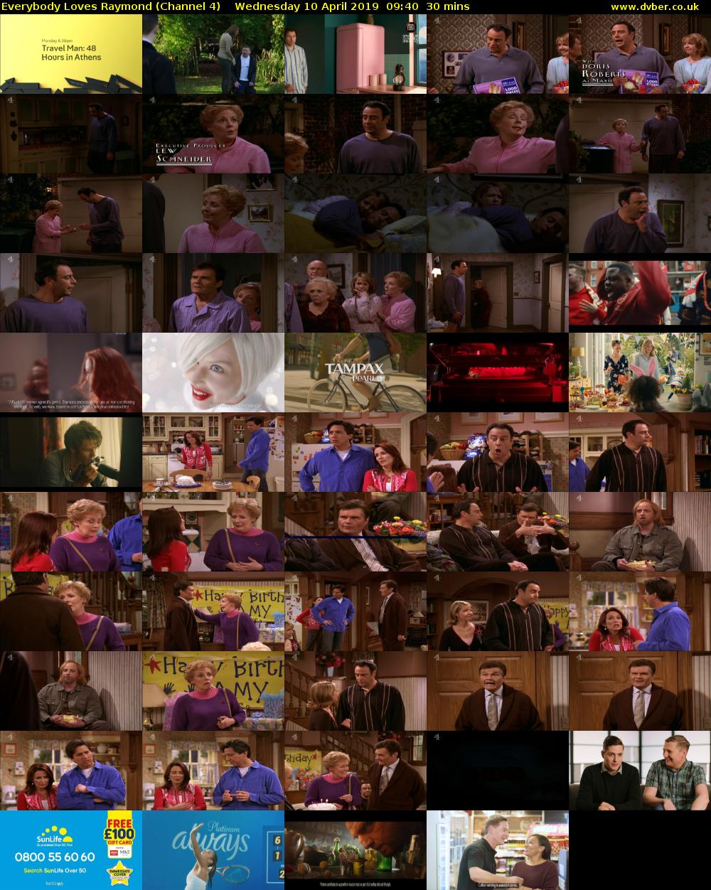 Everybody Loves Raymond (Channel 4) Wednesday 10 April 2019 09:40 - 10:10