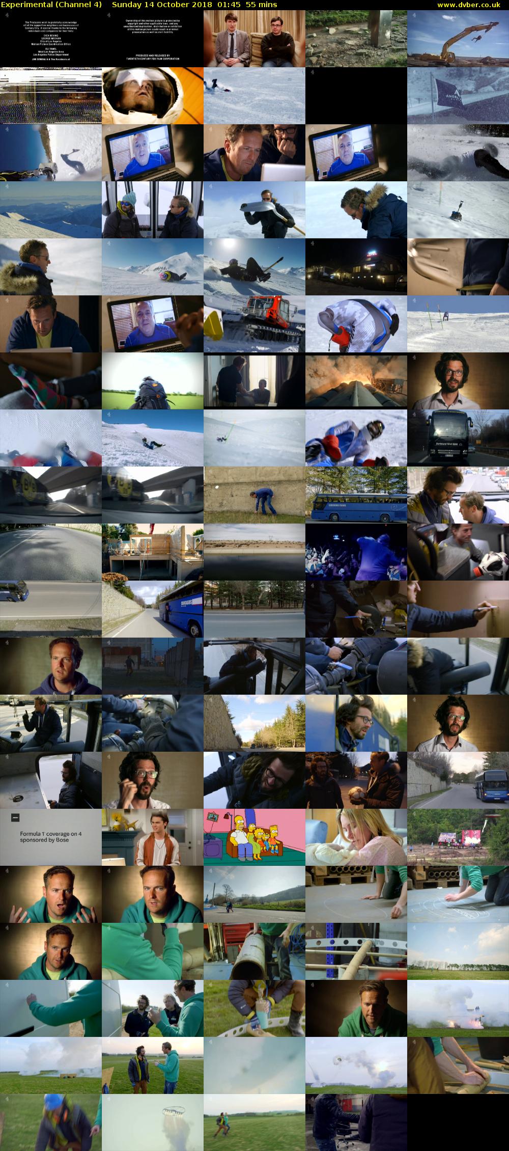 Experimental (Channel 4) Sunday 14 October 2018 01:45 - 02:40