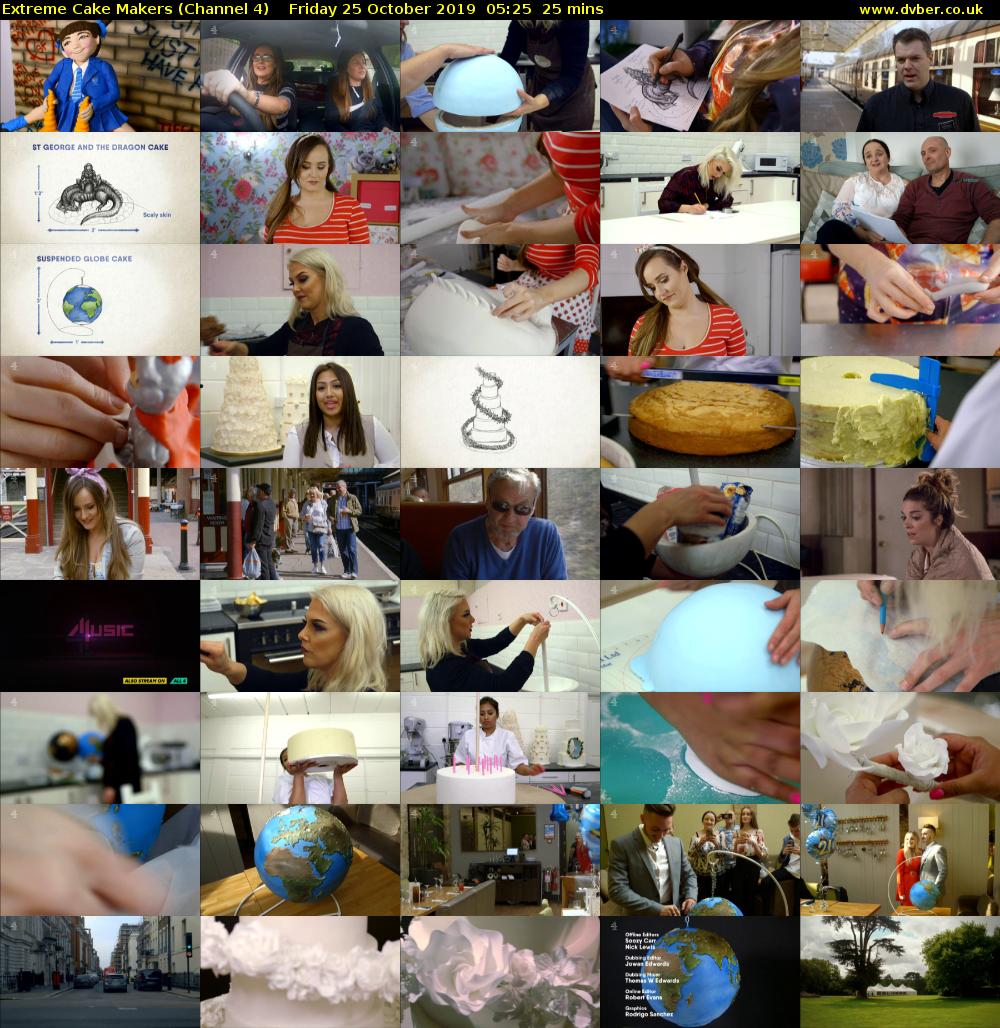 Extreme Cake Makers (Channel 4) Friday 25 October 2019 05:25 - 05:50