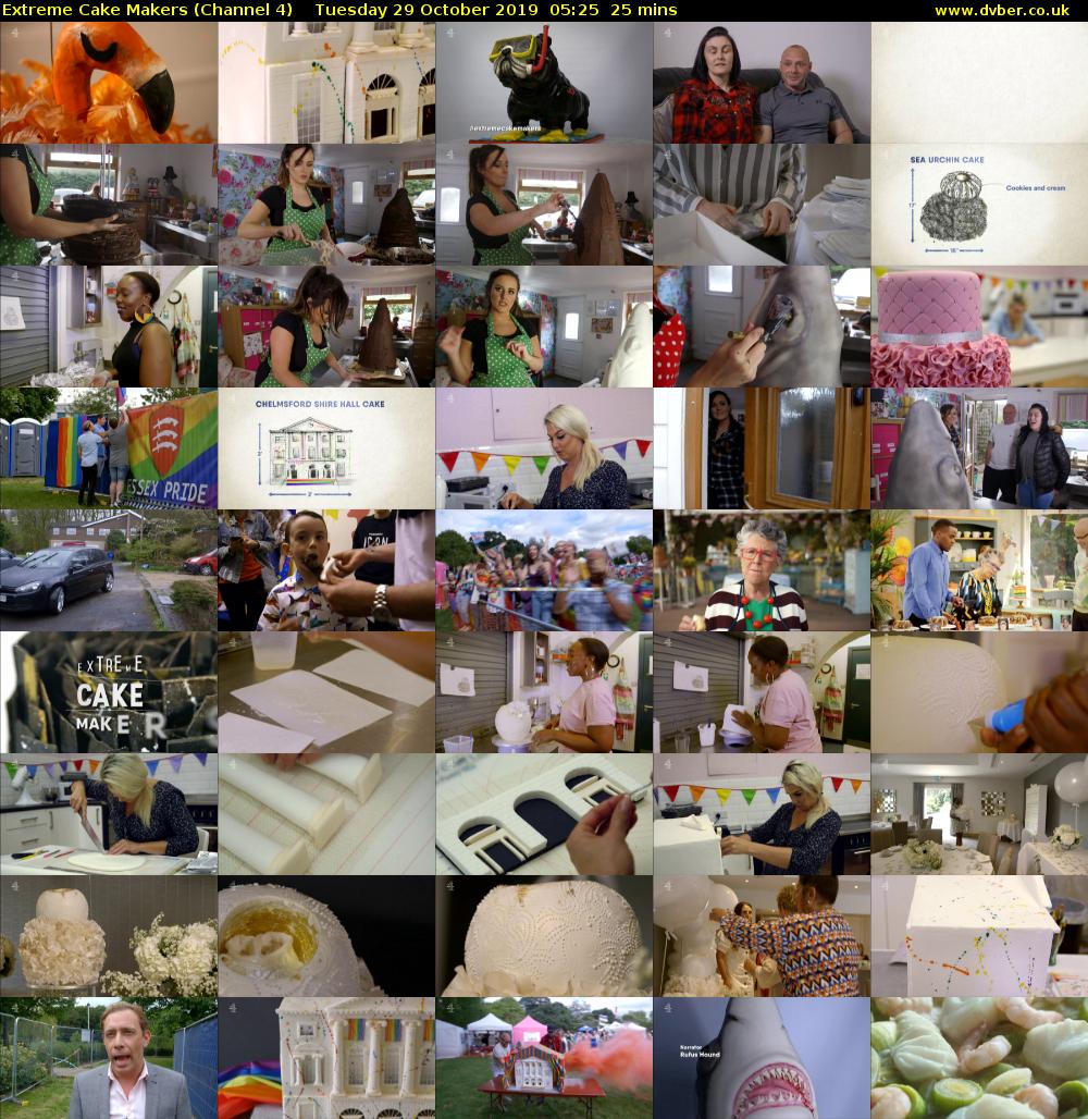Extreme Cake Makers (Channel 4) Tuesday 29 October 2019 05:25 - 05:50