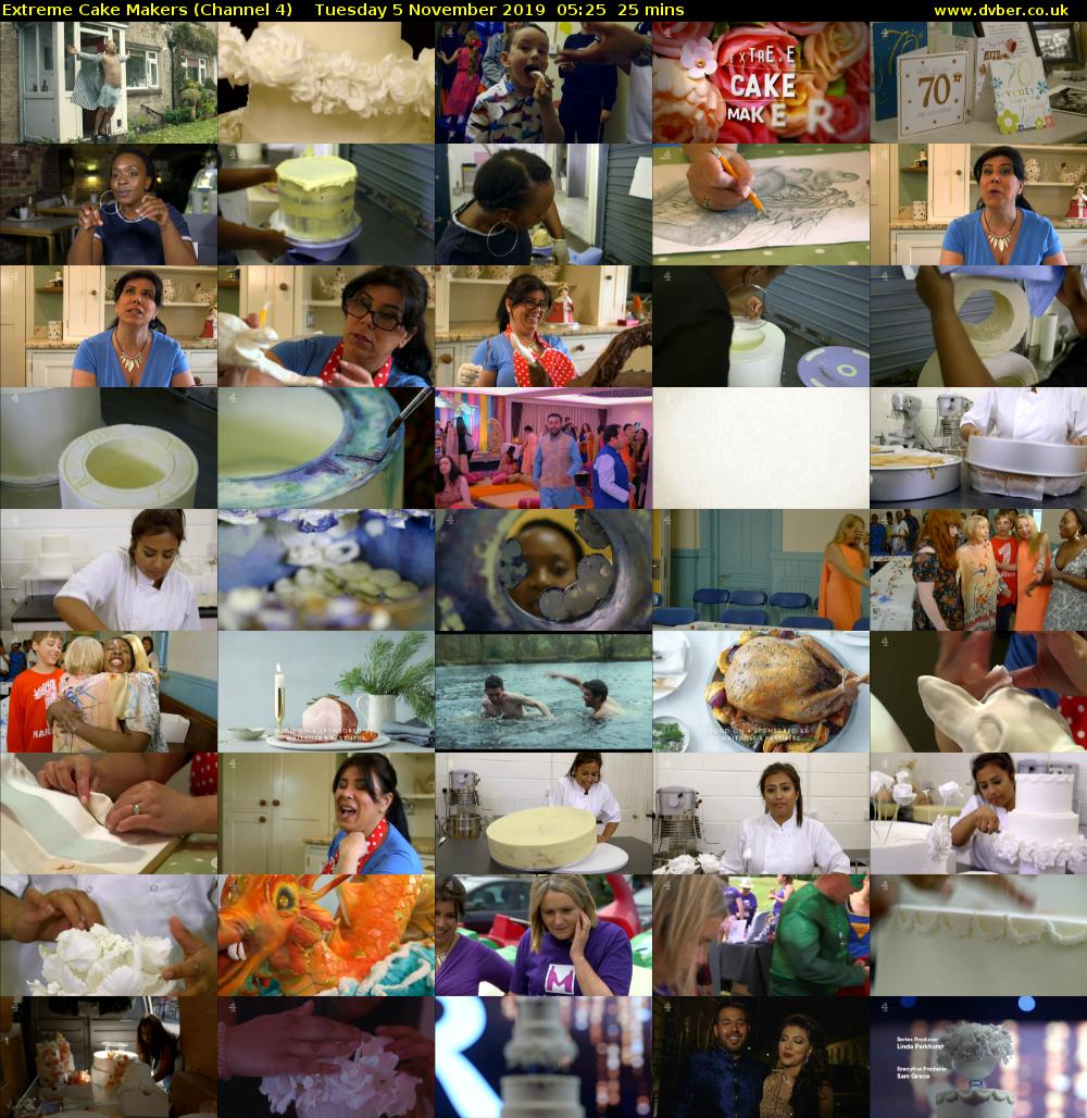 Extreme Cake Makers (Channel 4) Tuesday 5 November 2019 05:25 - 05:50