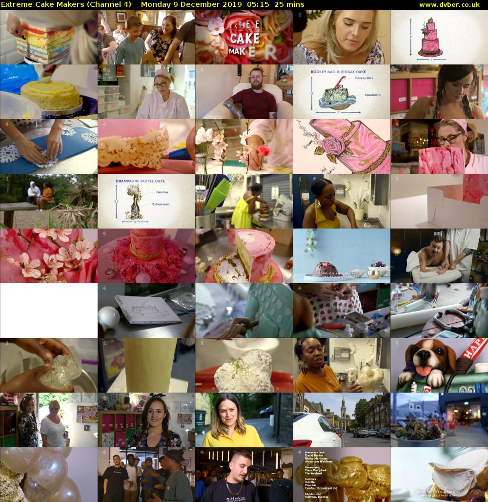 Extreme Cake Makers (Channel 4) Monday 9 December 2019 05:15 - 05:40