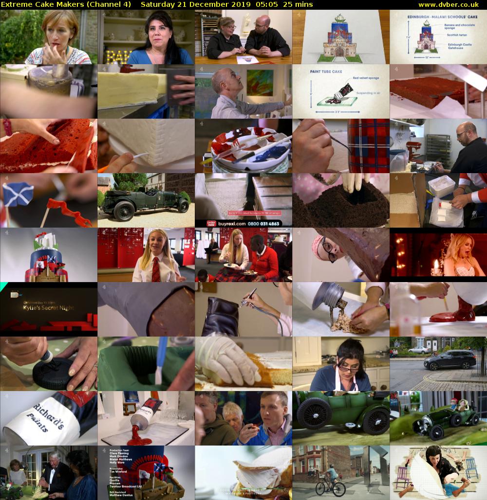 Extreme Cake Makers (Channel 4) Saturday 21 December 2019 05:05 - 05:30
