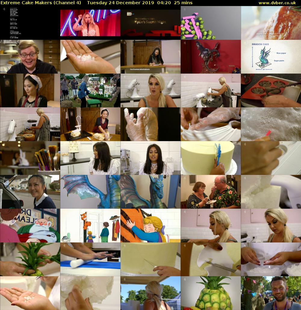Extreme Cake Makers (Channel 4) Tuesday 24 December 2019 04:20 - 04:45
