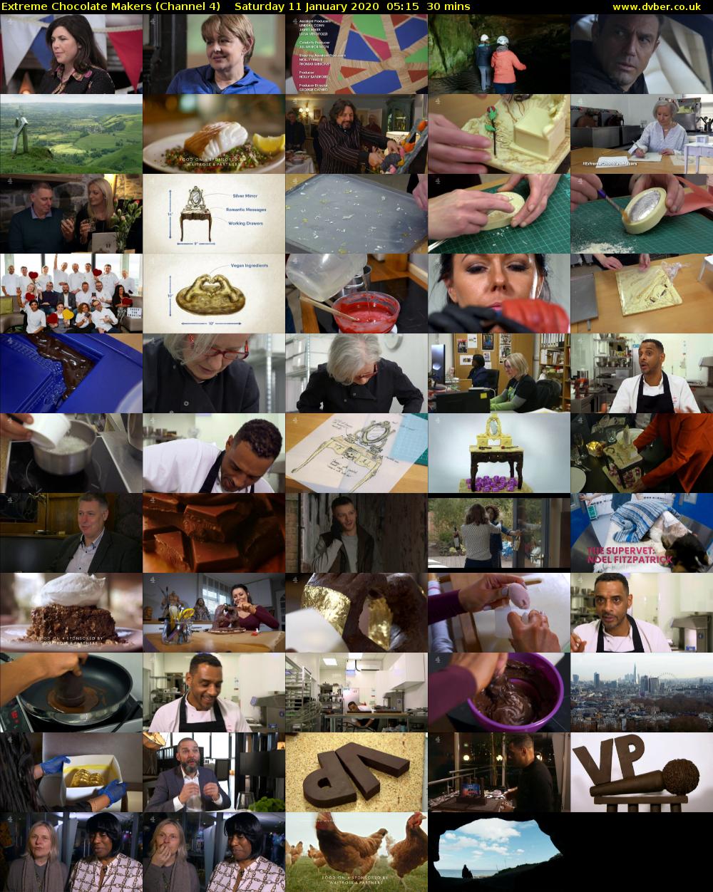 Extreme Chocolate Makers (Channel 4) Saturday 11 January 2020 05:15 - 05:45