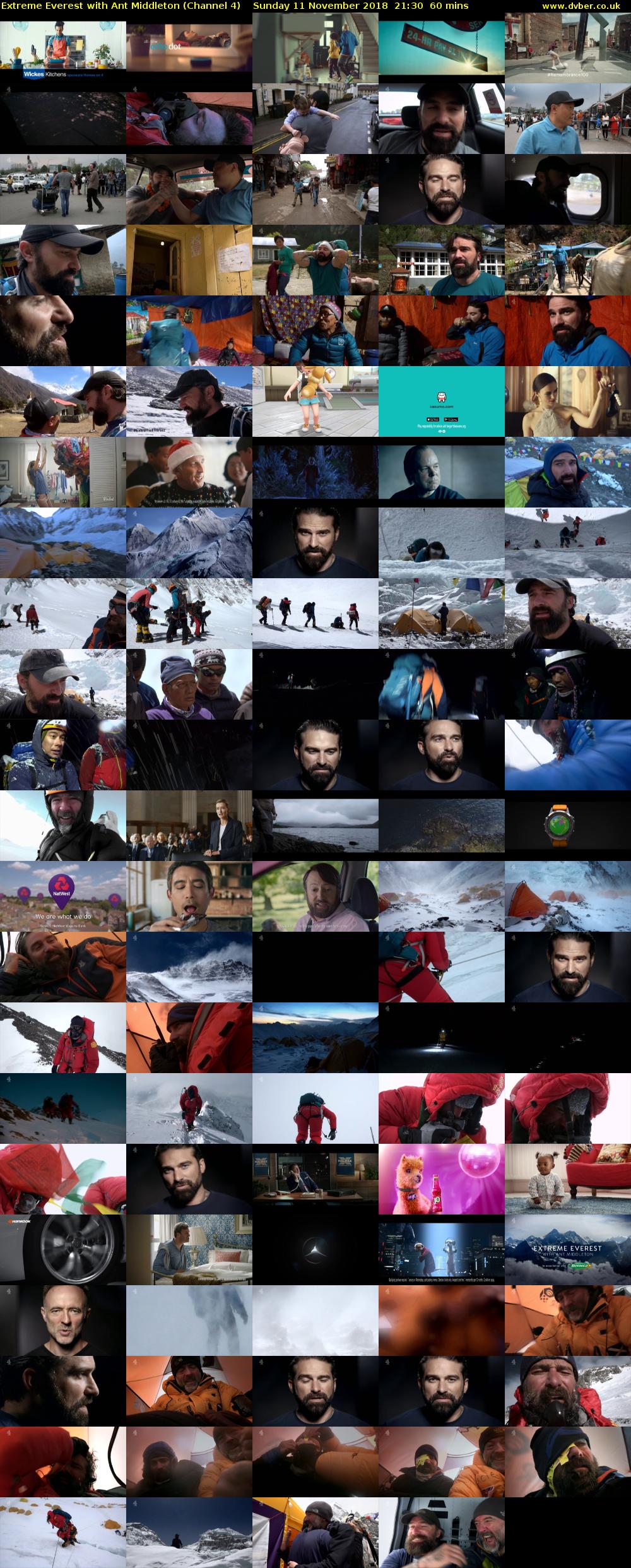 Extreme Everest with Ant Middleton (Channel 4) Sunday 11 November 2018 21:30 - 22:30