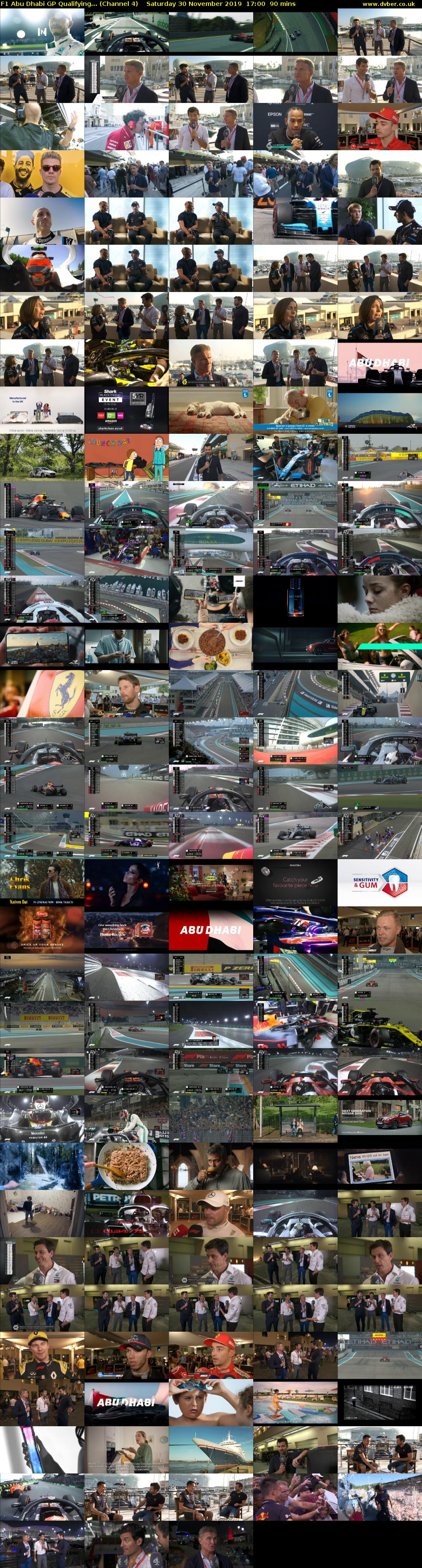 F1 Abu Dhabi GP Qualifying... (Channel 4) Saturday 30 November 2019 17:00 - 18:30