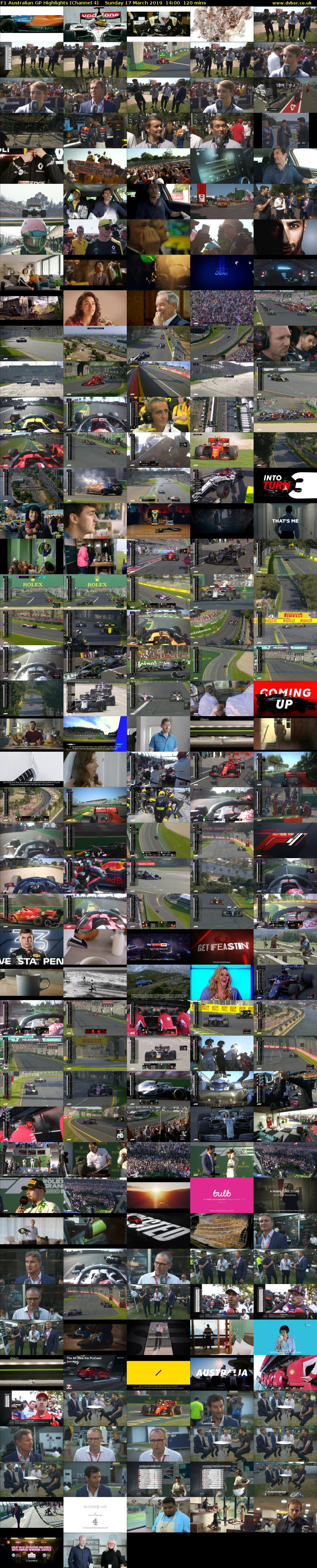 F1 Australian GP Highlights (Channel 4) Sunday 17 March 2019 14:00 - 16:00