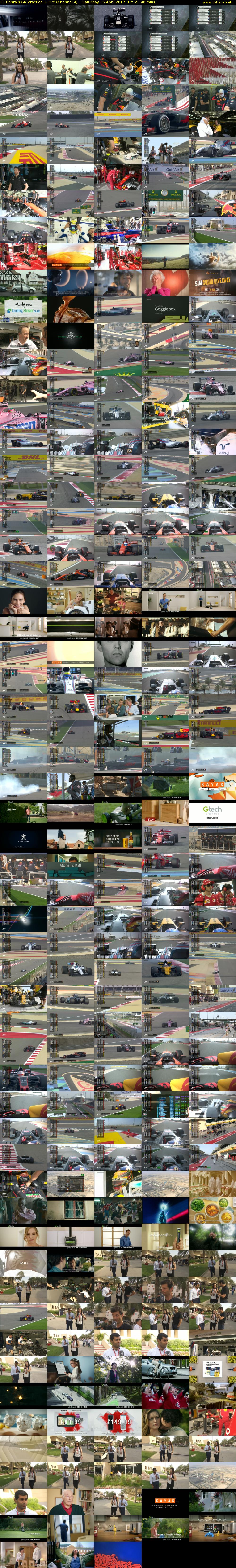 F1 Bahrain GP Practice 3 Live (Channel 4) Saturday 15 April 2017 12:55 - 14:25