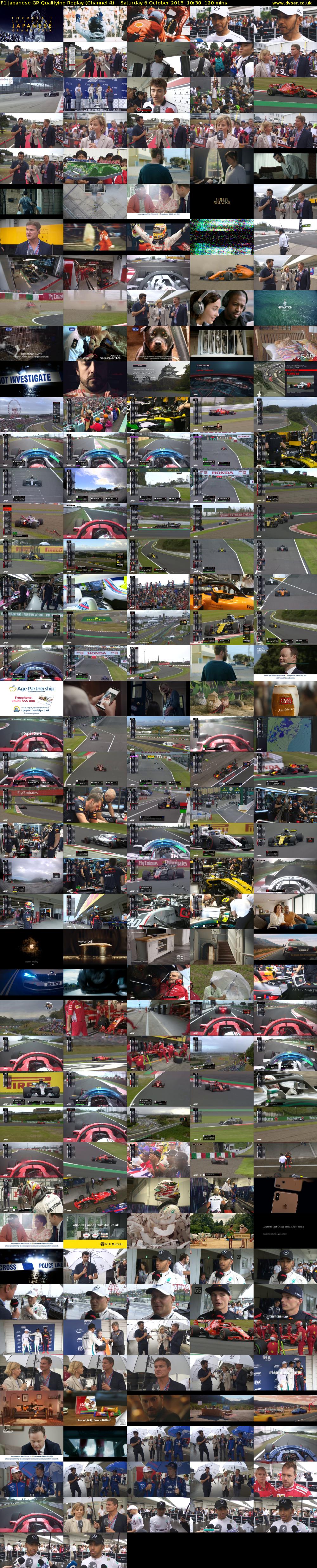 F1 Japanese GP Qualifying Replay (Channel 4) Saturday 6 October 2018 10:30 - 12:30