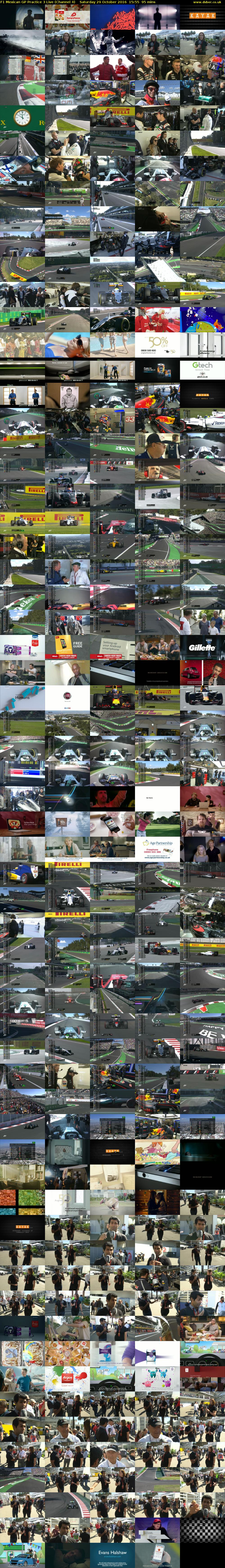 F1 Mexican GP Practice 3 Live (Channel 4) Saturday 29 October 2016 15:55 - 17:30