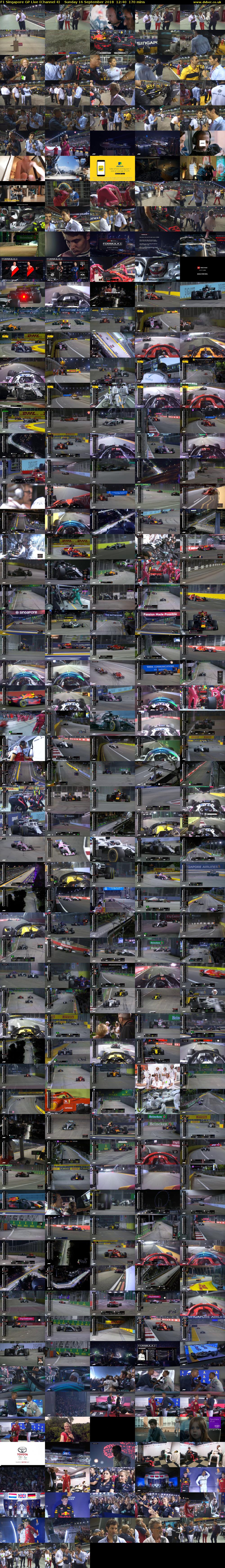 F1 Singapore GP Live (Channel 4) Sunday 16 September 2018 12:40 - 15:30
