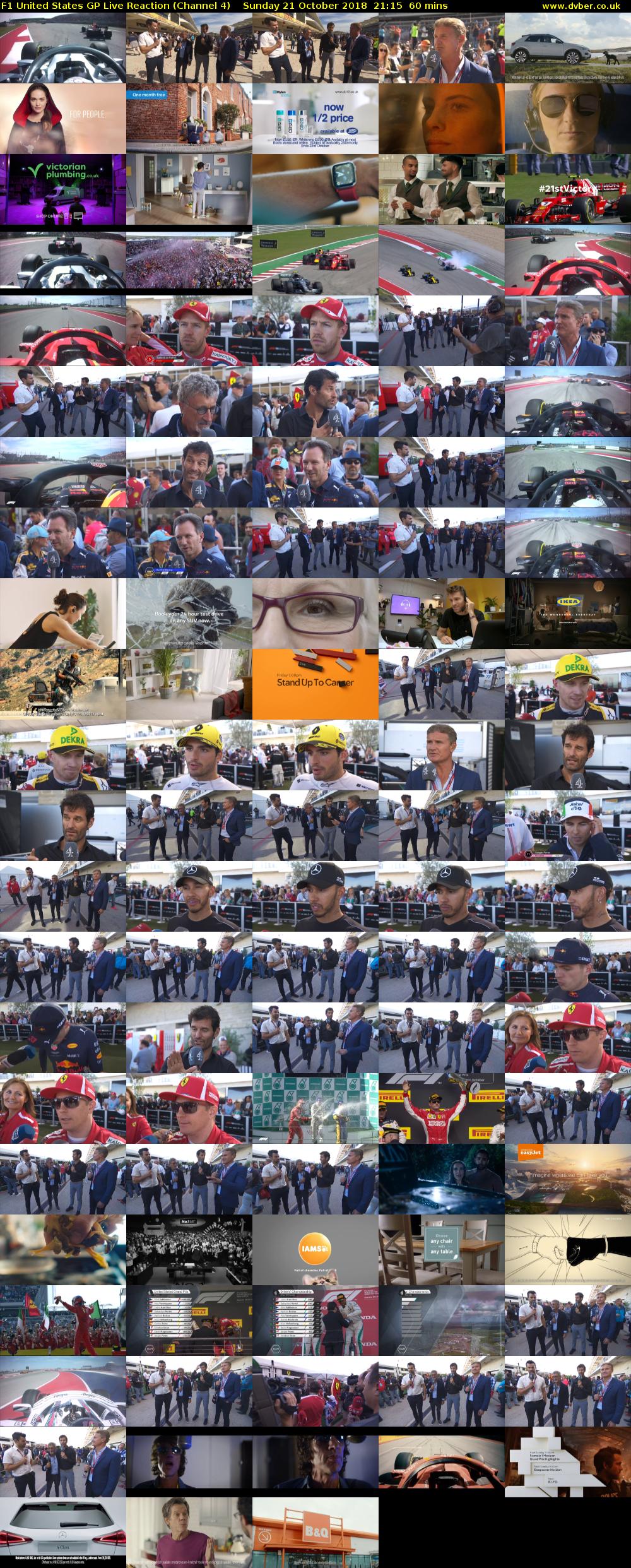 F1 United States GP Live Reaction (Channel 4) Sunday 21 October 2018 21:15 - 22:15