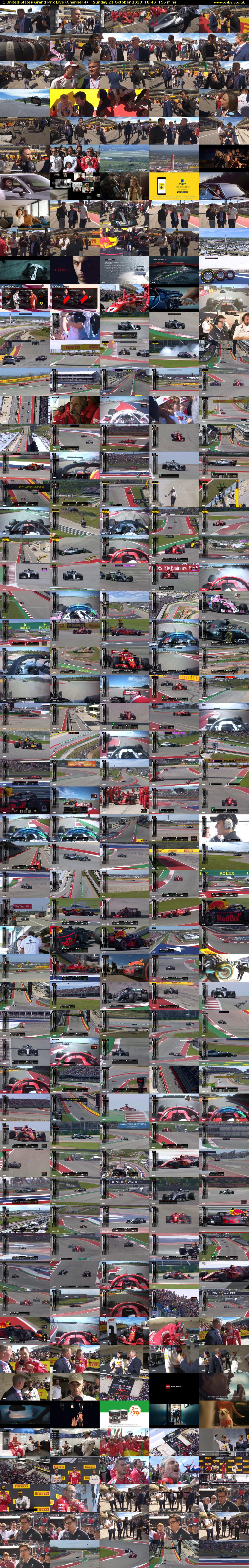 F1 United States Grand Prix Live (Channel 4) Sunday 21 October 2018 18:40 - 21:15