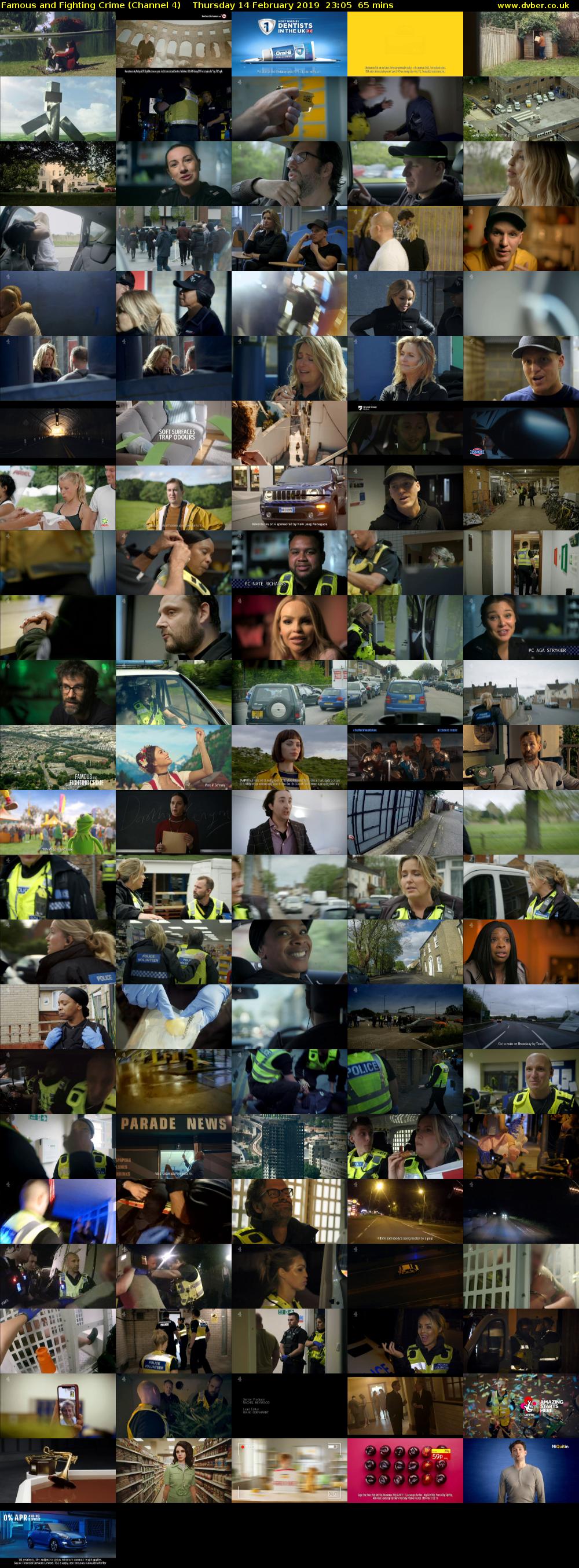 Famous and Fighting Crime (Channel 4) Thursday 14 February 2019 23:05 - 00:10