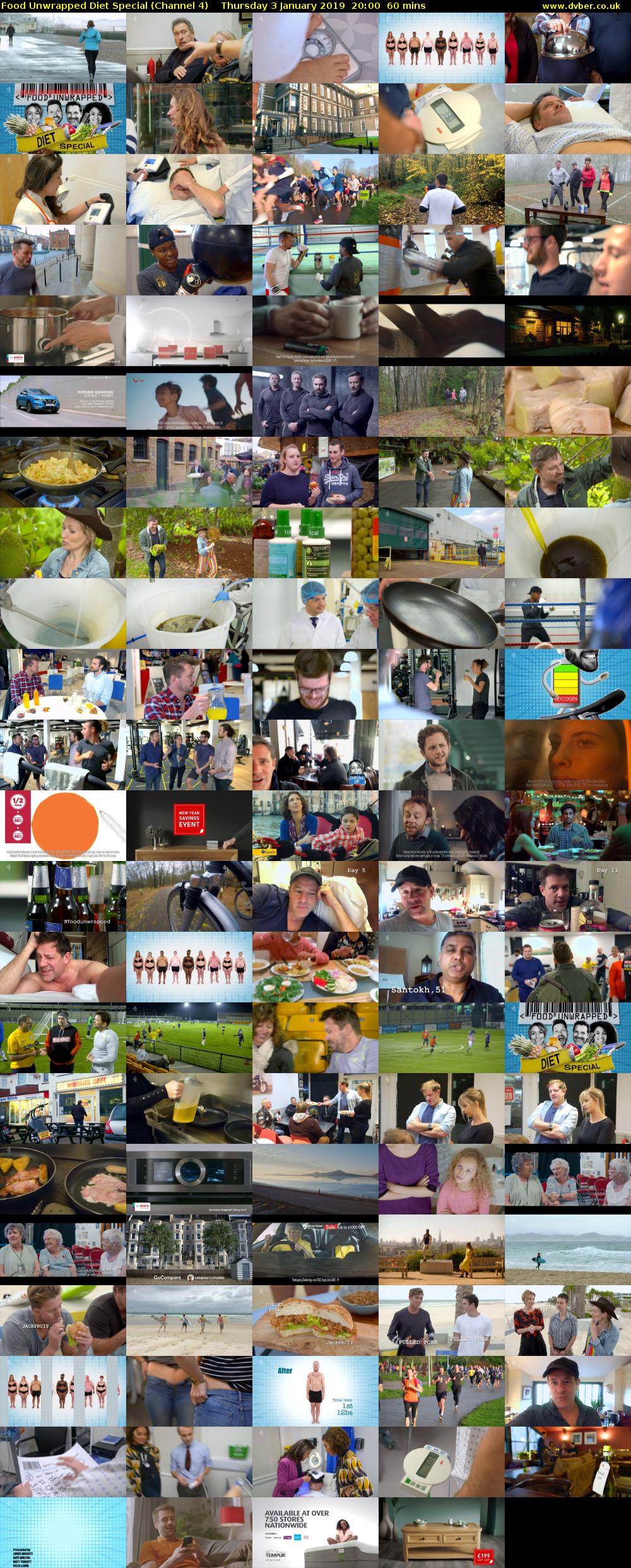 Food Unwrapped Diet Special (Channel 4) Thursday 3 January 2019 20:00 - 21:00